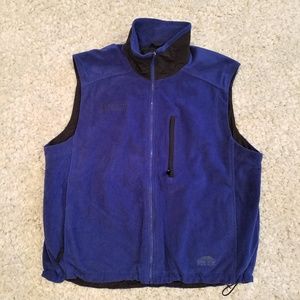 COLUMBIA ZIPPER FLEECE VEST XL BLUE